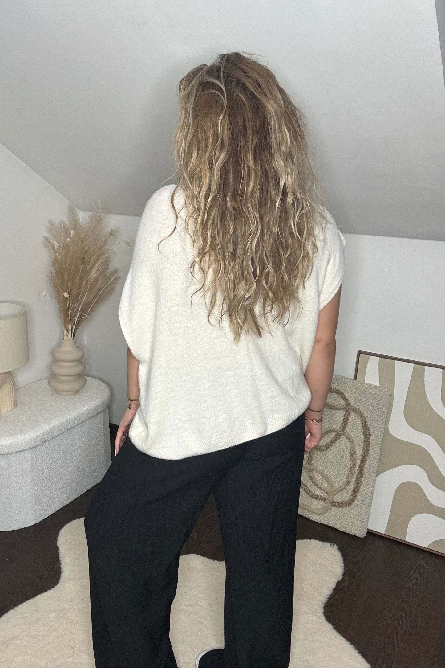 PULL ZÉA SANS MANCHES BLANC