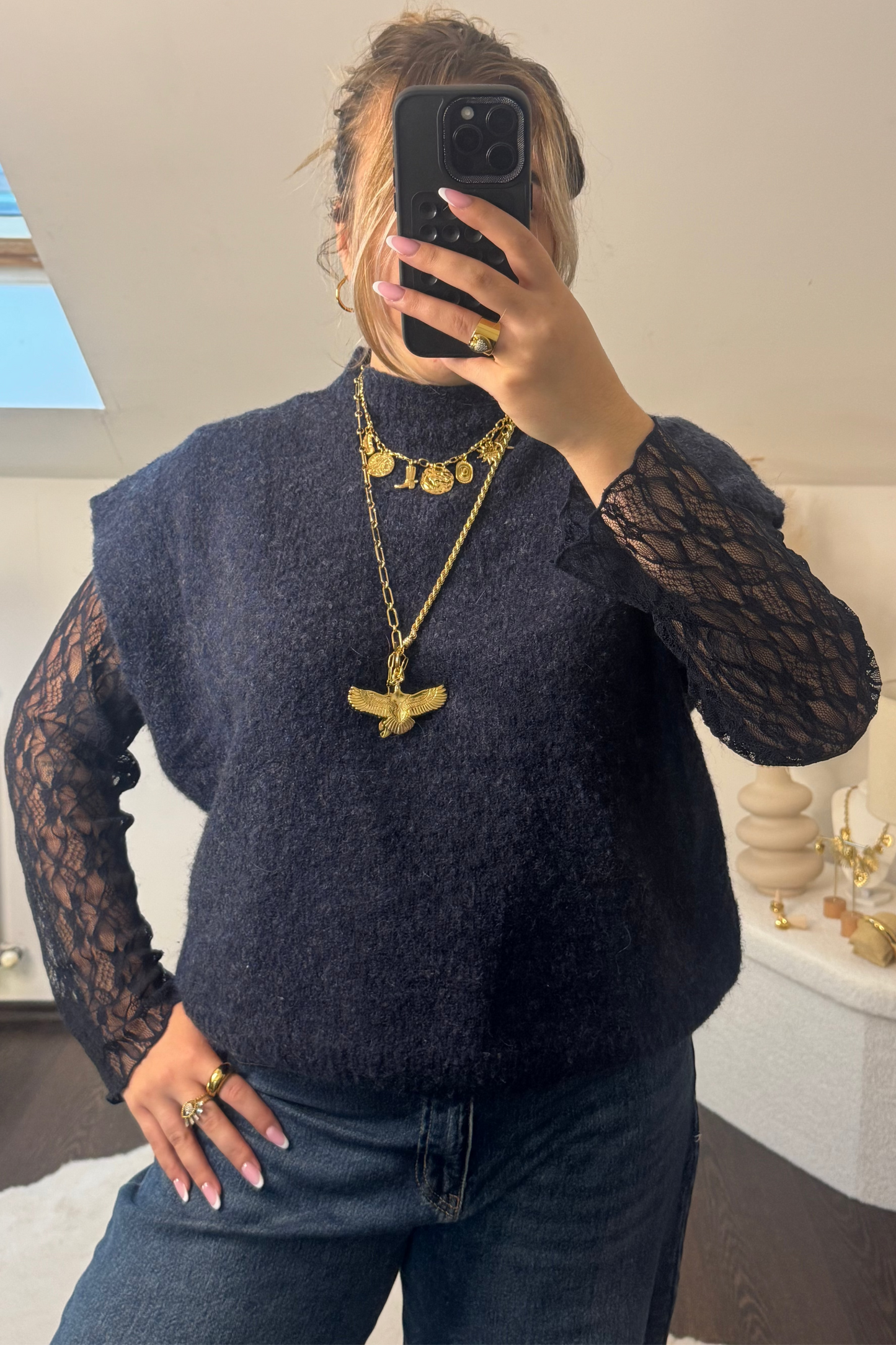 PULL CLARA BLEU MARINE