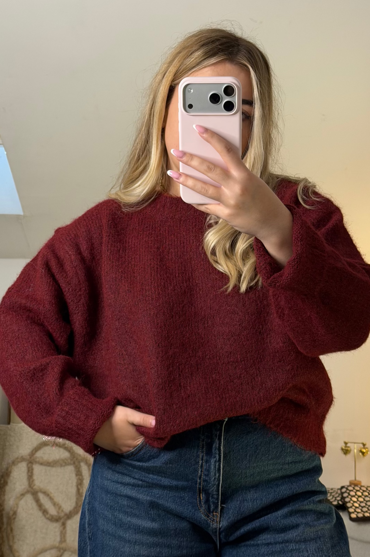 PULL AGATHE BORDEAUX