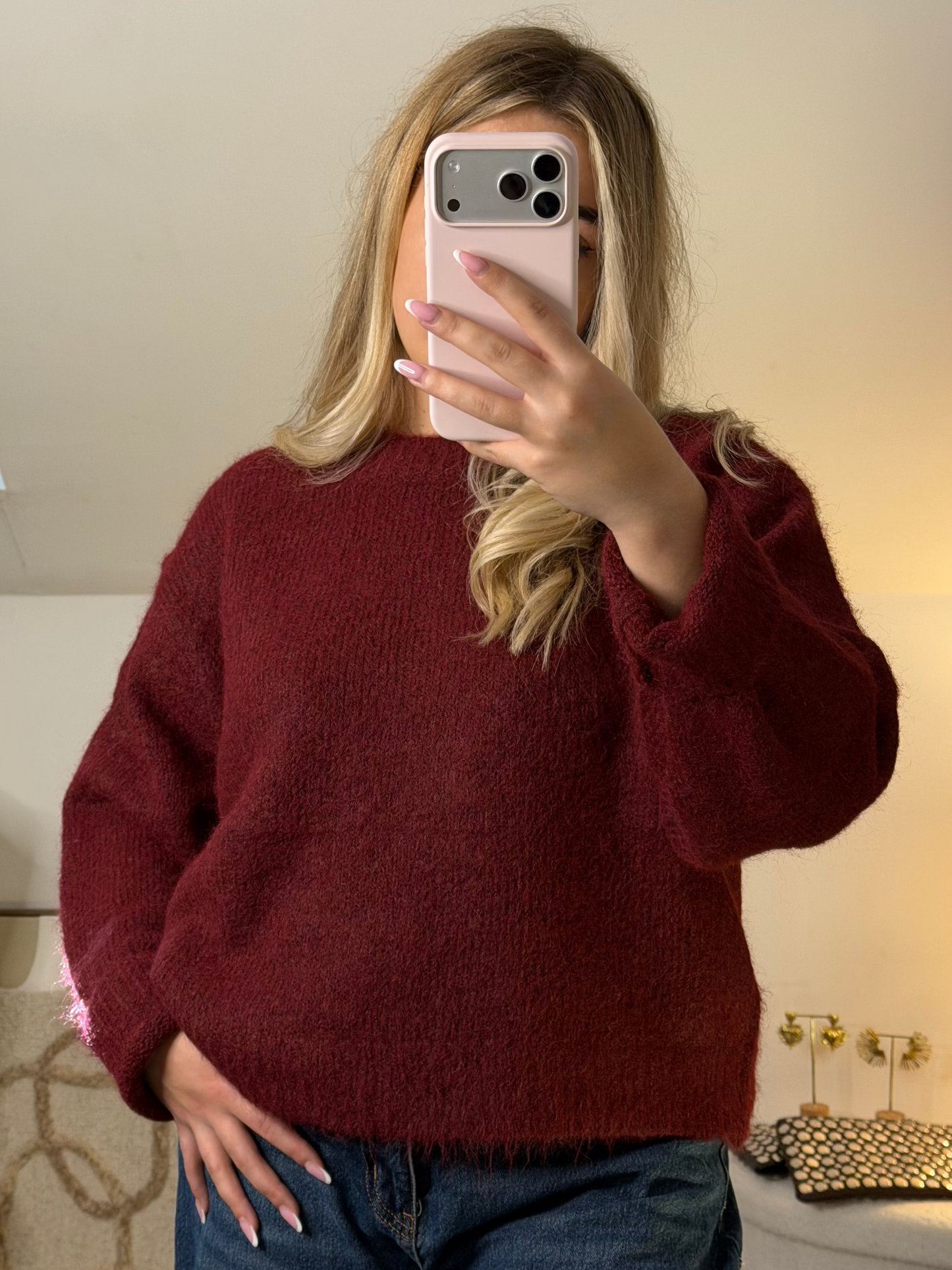 PULL AGATHE BORDEAUX