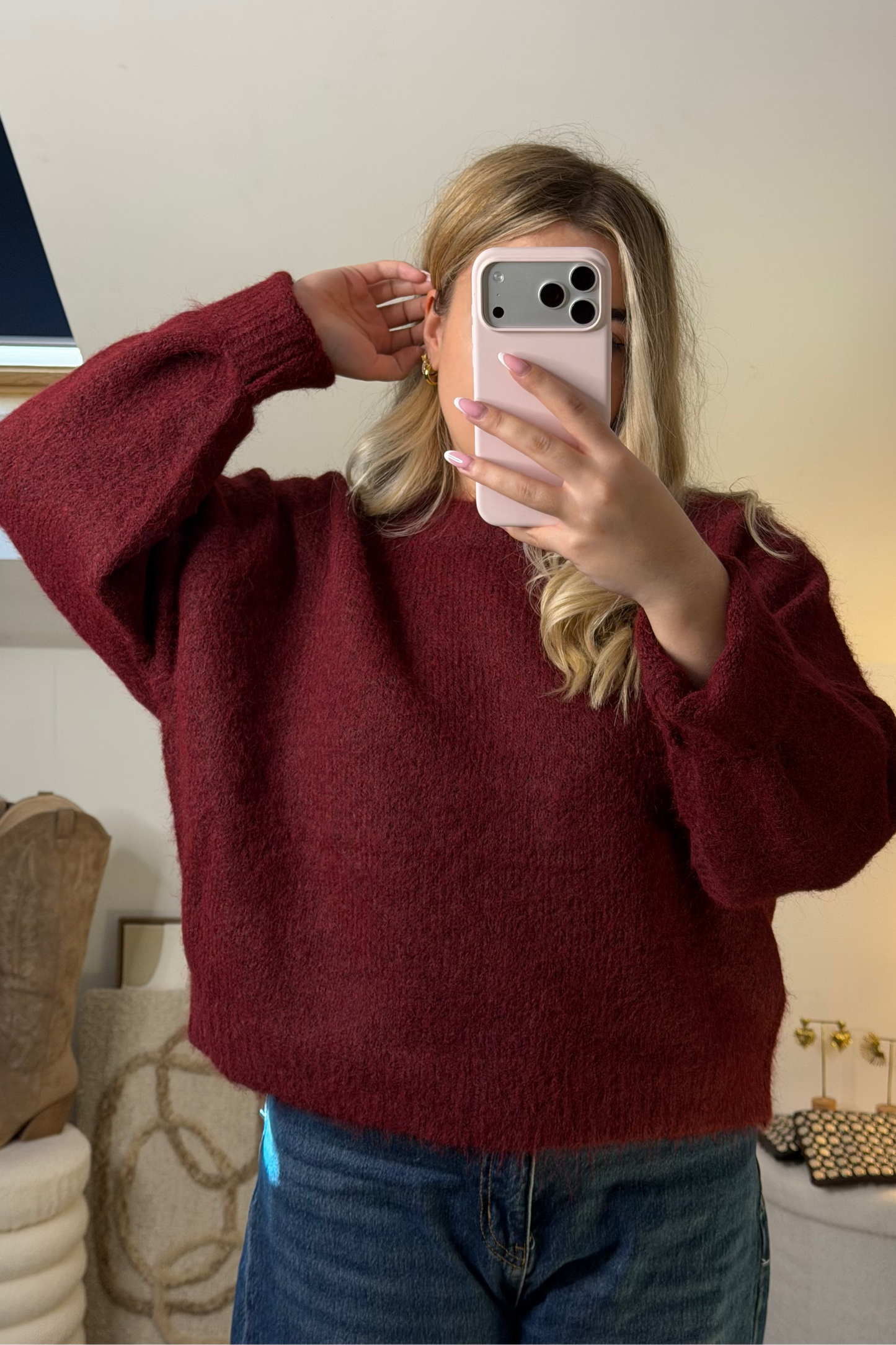 PULL AGATHE BORDEAUX